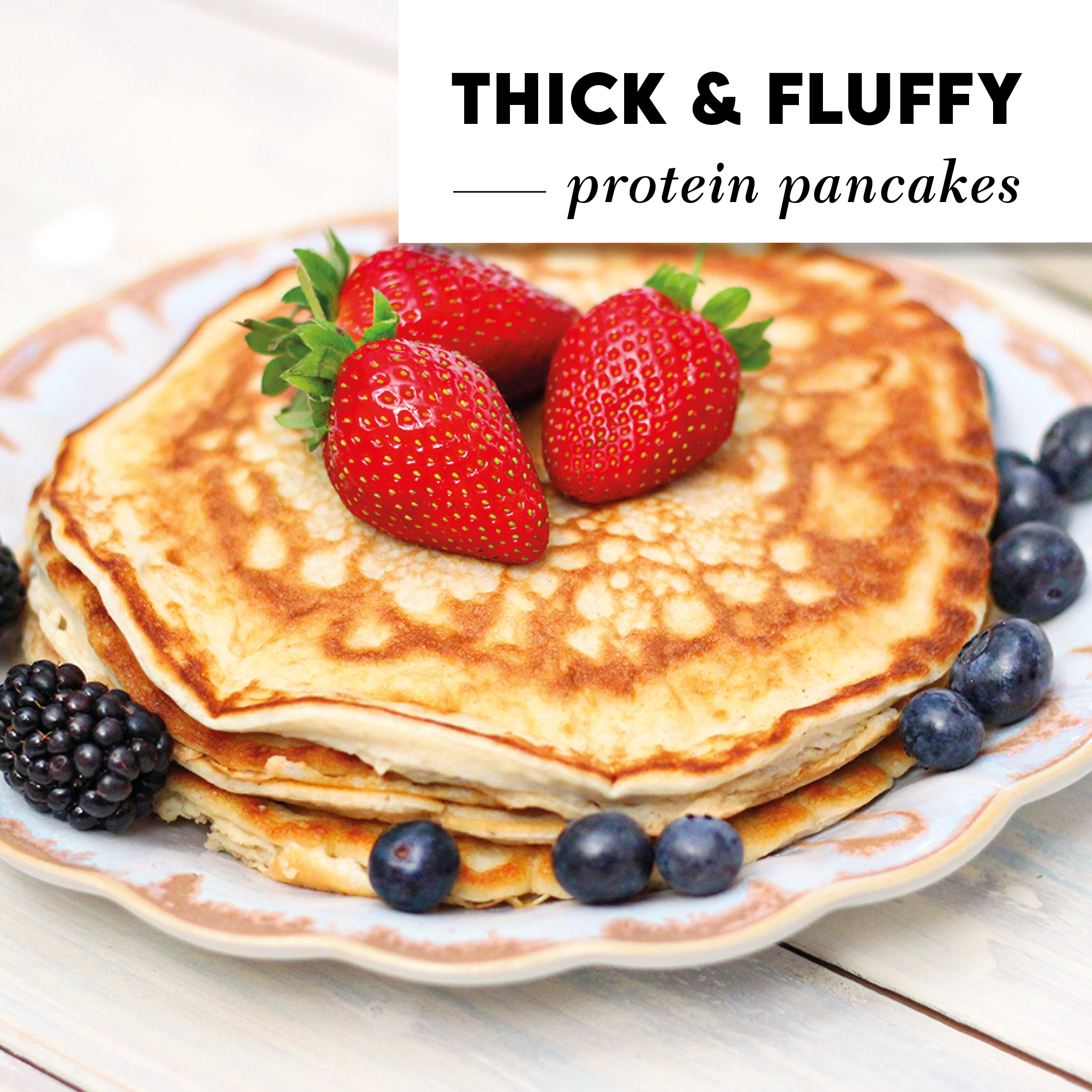 thick and fluffy protein pancake